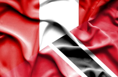 trinidad ve tobago ve peru bayrağı sallayarak