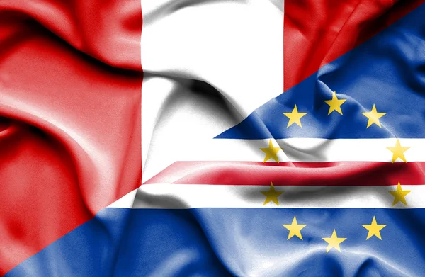 Флаг Кабо-Верде и Перу — стоковое фото