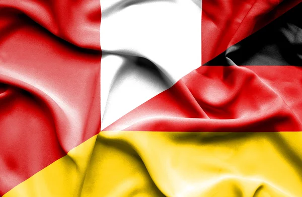 Флаг Германии и Перу — стоковое фото