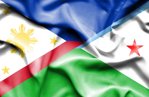 Флаг Дейбути и Филиппин — стоковое фото
