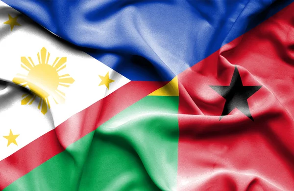 ธงของกินี Bissau และฟิลิปปินส์ — ภาพถ่ายสต็อก
