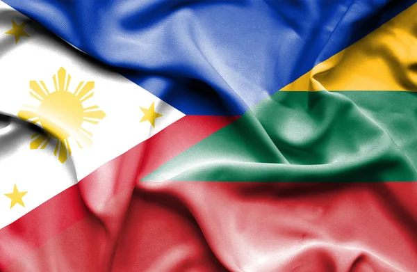 Флаг Литвы и Филиппин — стоковое фото