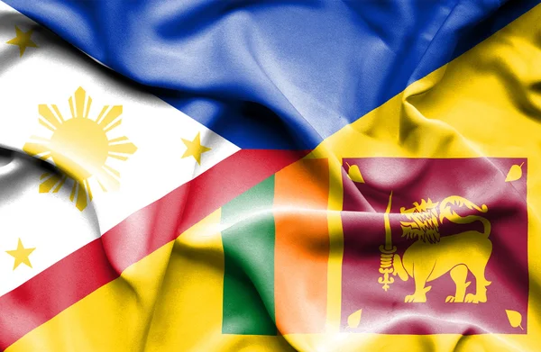 Флаг Шри-Ланки и Филиппин — стоковое фото