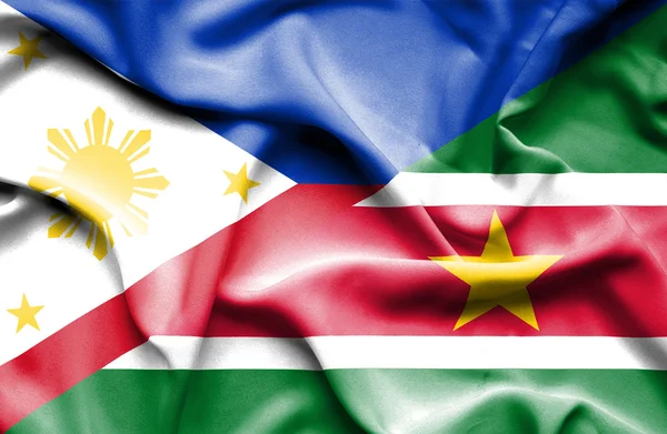 Флаг Суринама и Филиппин — стоковое фото