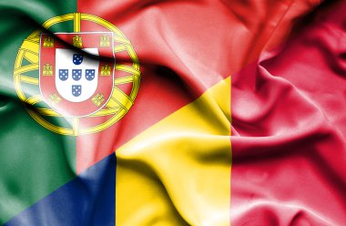 chad ve Portekiz bayrağı sallayarak
