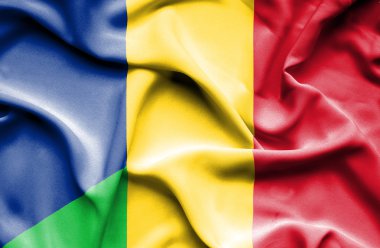 mali ve Romanya bayrağı sallayarak