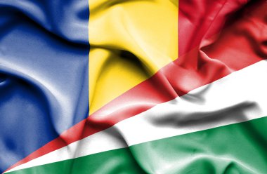 Seyşel Adaları ve Romanya bayrağı sallayarak