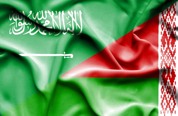 Флаг Белоруссии и Саудовской Аравии — стоковое фото