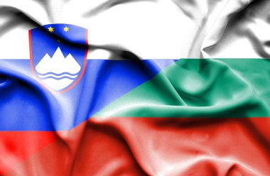 Bulgaristan ve Slovenya bayrağı sallayarak