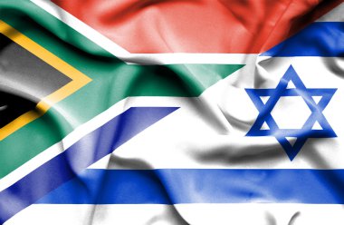 İsrail ve Güney Afrika Cumhuriyeti bayrağı sallayarak