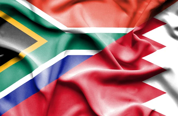 Viftande flagga bahrain och Sydafrika — Stockfoto
