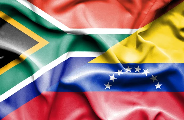Флаг Венесуэлы и ЮАР — стоковое фото