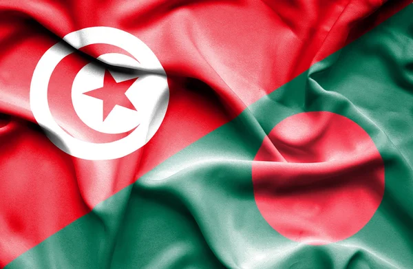 Drapeau du Bangladesh et de la Tunisie — Photo