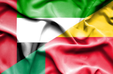 benin ve Birleşik Arap Emirlikleri bayrağı sallayarak