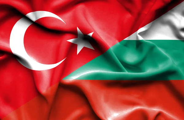 Drapeau de la Bulgarie et de la Turquie — Photo