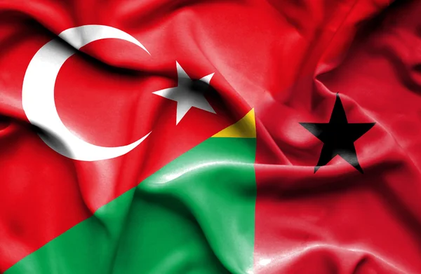 Drapeau de Guinée Bissau et Turquie — Photo