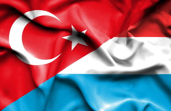 Флаг Люксембурга и Турции — стоковое фото