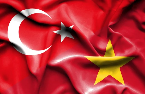 Флаг Вьетнама и Турции — стоковое фото
