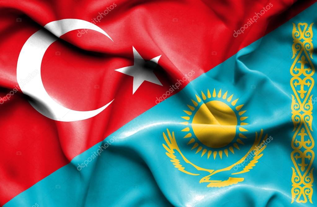 skill stride floating Waving flag of Kazakhstan and Turkey Stock Photo by ©Alexis84 75894503