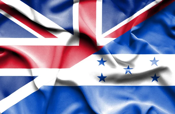 Флаг Гондураса и Великобритании — стоковое фото