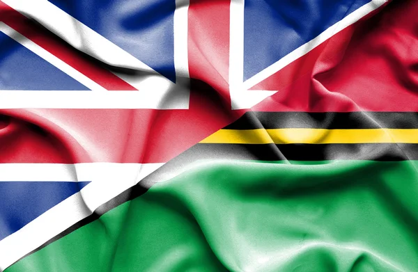 Bandeira de Vanuatu e Grã-Bretanha — Fotografia de Stock