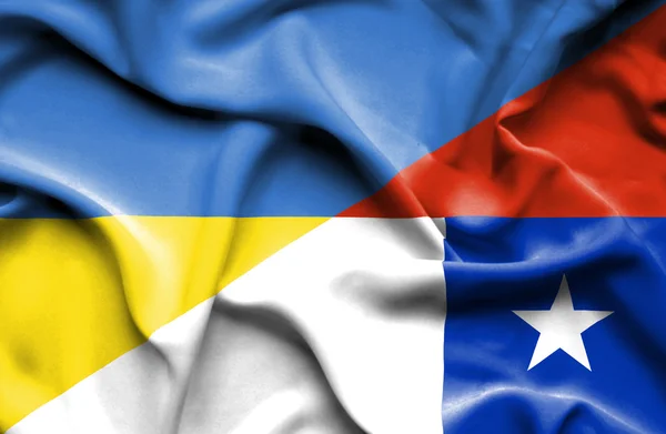 Флаг Чили и Украины — стоковое фото
