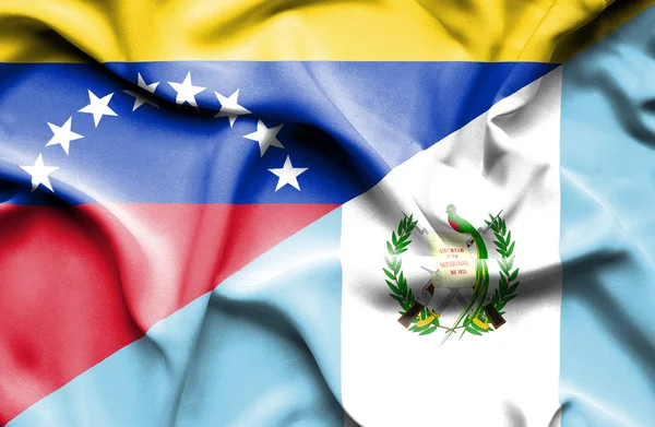 Флаг Гватемалы и Венесуэлы — стоковое фото