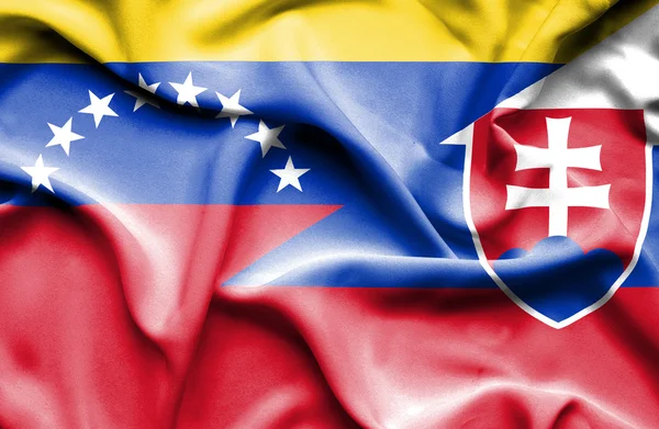 Drapeau de la Slovaquie et du Venezuela — Photo