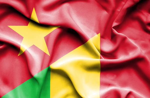Waving flag of Mali and Vietnam — Stock Photo, Image