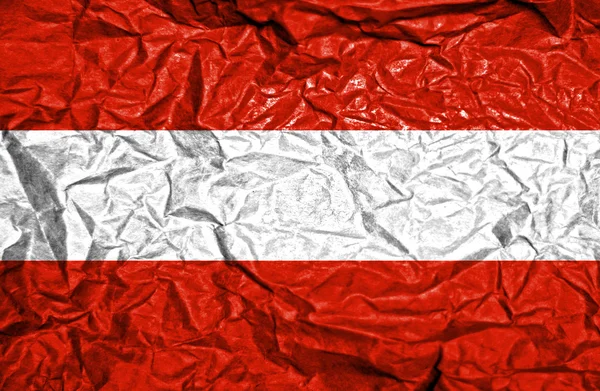 奥地利老式国旗上老弄皱的纸背景 — 图库照片