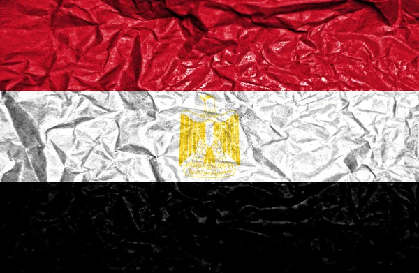 Egypt vintage flag on old crumpled paper background — Stock Photo, Image