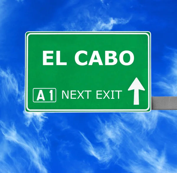 El Cabo útjelzési ellen, tiszta kék ég — Stock Fotó
