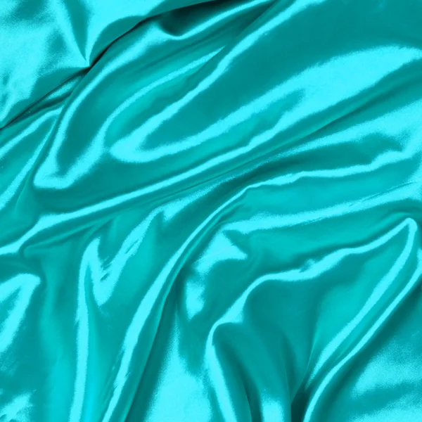 Smooth elegant turquoise silk background — Stock Photo, Image