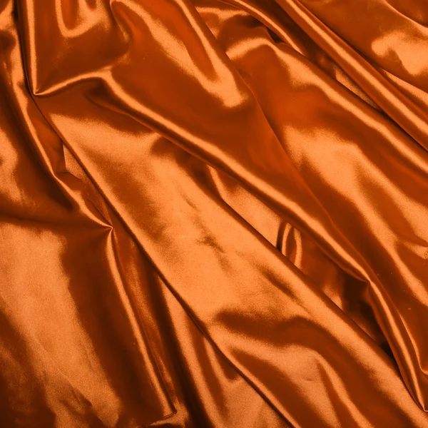 光滑优雅橙色丝绸背景 — 图库照片