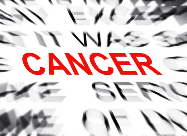 Blured testo con focus sul cancro — Zdjęcie stockowe