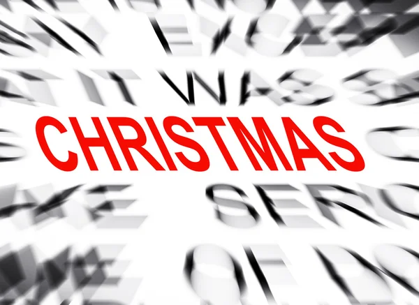 Blured text with focus on CHRISTMAS — Stock Photo, Image
