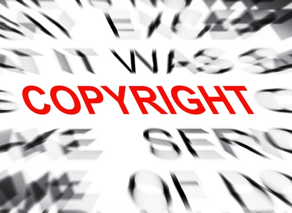 Texto desenfocado con enfoque en COPYRIGHT —  Fotos de Stock