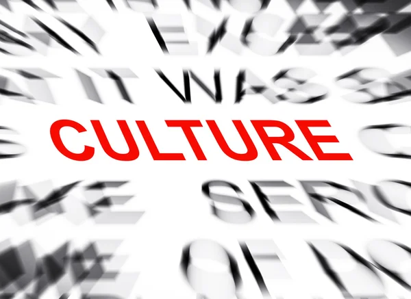 Blured text with focus on CULTURE — Stock Photo, Image