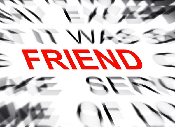 Blured text with focus on FRIEND — Stock Photo, Image