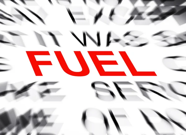 Texte flou mettant l'accent sur FUEL — Photo