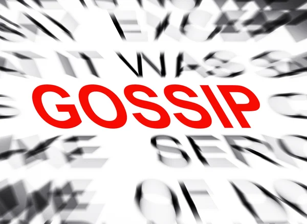 Блакитний текст з фокусом на GOSSIP — стокове фото