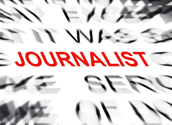 Blured text with focus on JOURNALIST — Stock Photo, Image