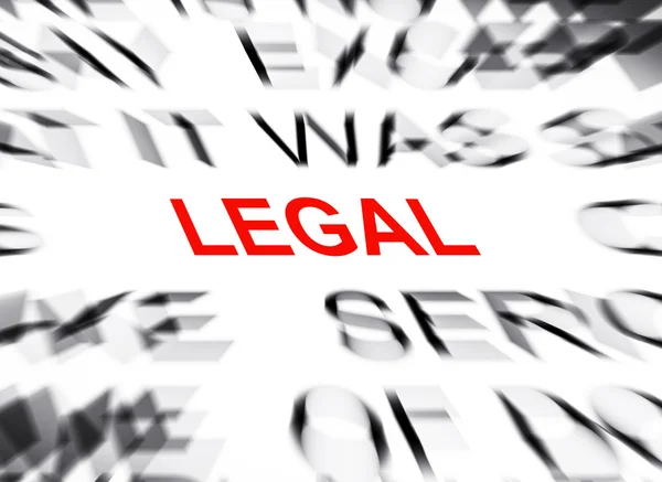 Blured text with focus on LEGAL — Stock Photo, Image