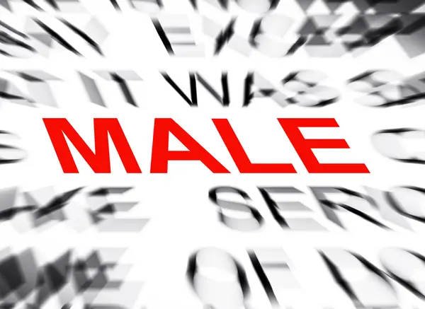 Blured text with focus on MALE — Stock Photo, Image