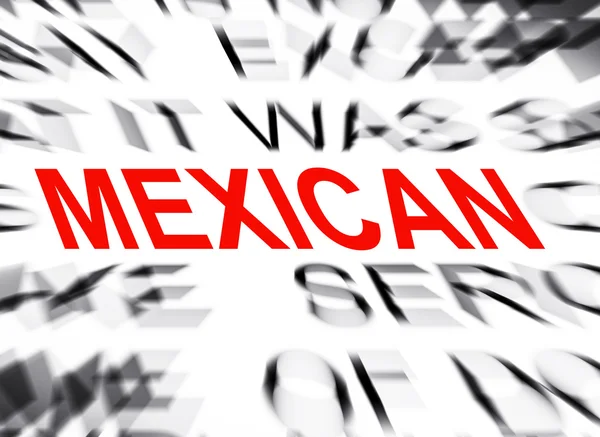 メキシコの焦点と blured テキスト — ストック写真