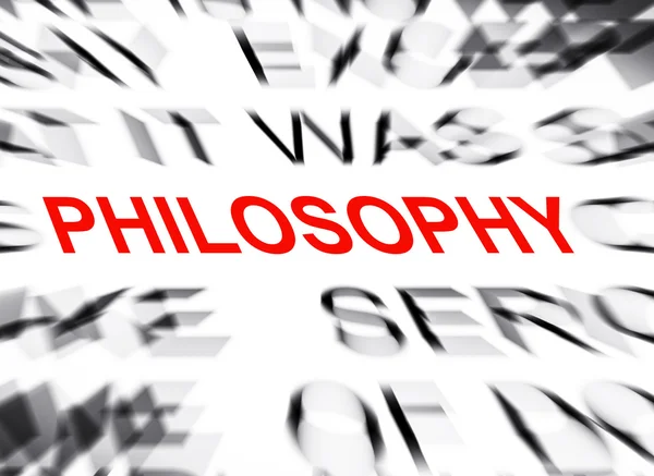 Blured text with focus on PHILOSOPHY — Stock Photo, Image