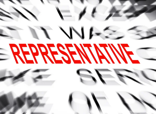 Blured text with focus on REPRESENTATIVE — Stock Photo, Image