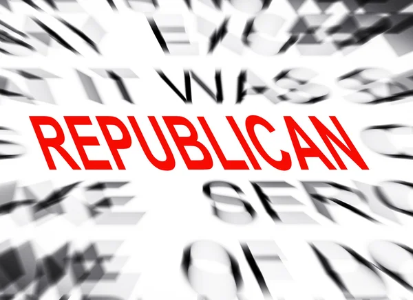 Blured text med fokus på republikanska — Stockfoto