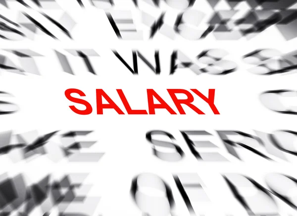 Blured text with focus on SALARY — Stock Photo, Image