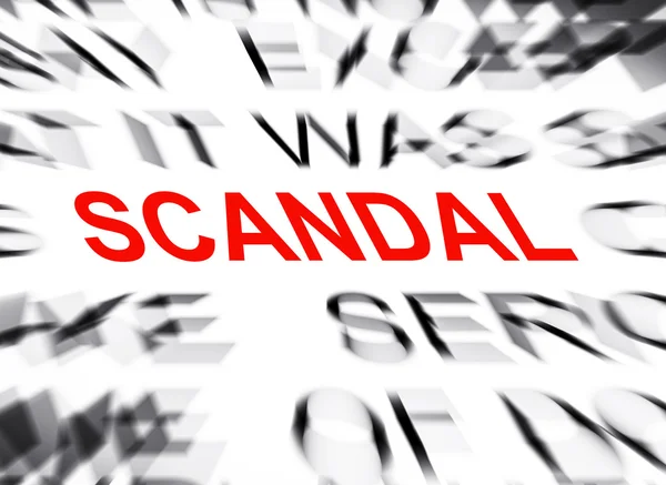 Texte flou mettant l'accent sur SCANDAL — Photo